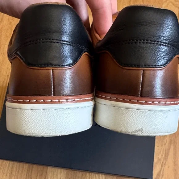 Allen Edmonds Alpha Men's Brown Leather Sneakers - Picture 5 of 7